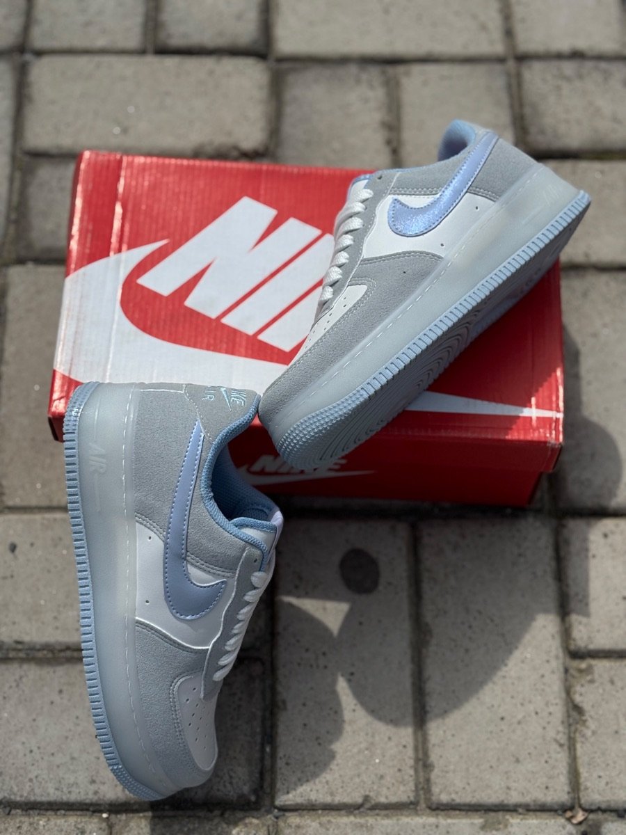 Air Force 1 Azul Bebê / Cinza